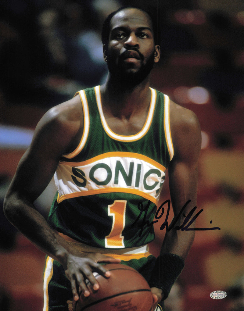Gus Williams Autographed 11x14 Photo Seattle Supersonics MCS Holo #64131