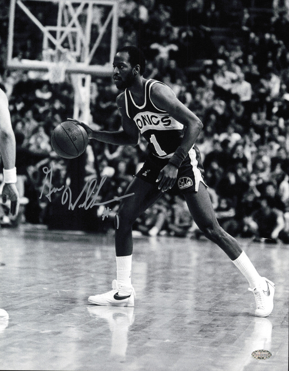 Gus Williams Autographed 11x14 Photo Seattle Supersonics MCS Holo #64132