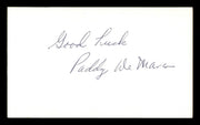 Paddy DeMarco Autographed 3x5 Index Card "Good Luck" SKU #186882