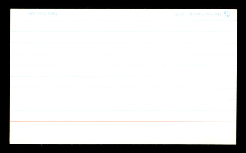 Les Sprague Autographed 3x5 Index Card SKU #186896