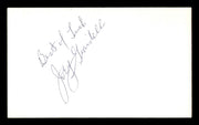 Joey Giardello Autographed 3x5 Index Card "Best of Luck" SKU #186897