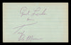 Tony DeMarco Autographed 3x5 Index Card "Good Luck" SKU #186916