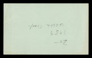 Tony DeMarco Autographed 3x5 Index Card "Good Luck" SKU #186916