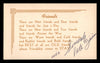 Pete Zivic Autographed 4x6 Card Boxing Champ "Sincerely" SKU #186928