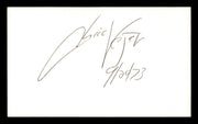 Chico Vejar Autographed 3x5 Index Card SKU #186942