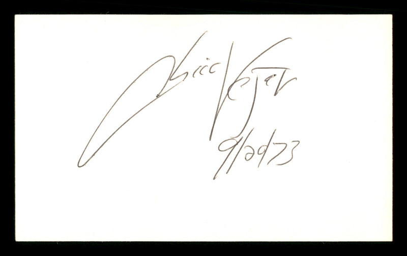 Chico Vejar Autographed 3x5 Index Card SKU #186942