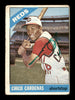 Chico Cardenas Autographed 1966 Topps Card #370 Cincinnati Reds SKU #187791