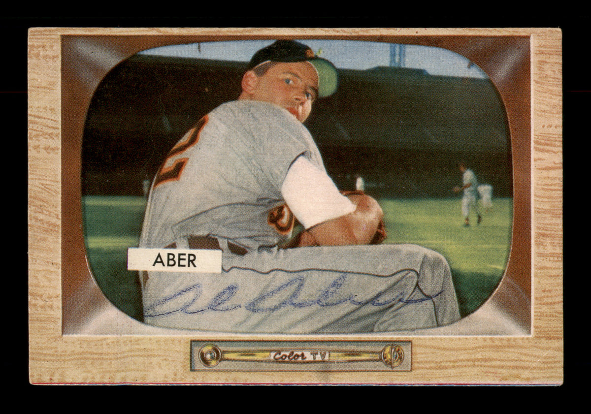 Al Aber Autographed 1955 Bowman Card #24 Detroit Tigers SKU #187889
