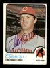 Clay Carroll Autographed 1973 Topps Card #195 Cincinnati Reds SKU #188029
