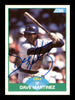 Dave Martinez Autographed 1989 Score Card #77 Chicago Cubs SKU #188223