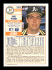 Eric Plunk Autographed 1989 Score Card #392 Oakland A's SKU #188251