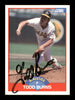 Todd Burns Autographed 1989 Score Card #465 Oakland A's SKU #188258