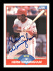 Herm Winningham Autographed 1989 Score Card #496 Cincinnati Reds SKU #188263
