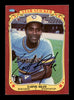 Earnie Riles Autographed 1986 Fleer Star Sticker Card #98 Milwaukee Brewers SKU #183405