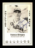 Vance Dinges Autographed 1979 Diamond Greats Card #307 Philadelphia Phillies SKU #188900