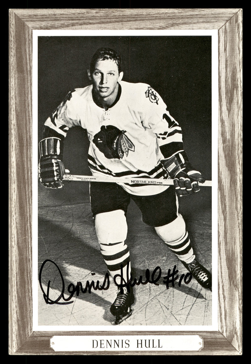 Dennis Hull Autographed 1964-67 Beehive Group 3 4.5x6.5 Photo Chicago Blackhawks SKU #178199