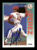 Mike Perez Autographed 1992 Fleer Card #588 St. Louis Cardinals SKU #183540