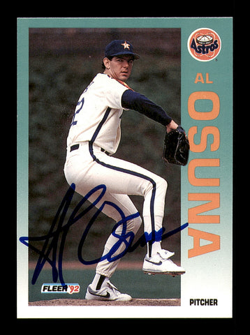 Al Osuna Autographed 1992 Fleer Card #442 Houston Astros SKU #183557