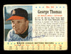 George Thomas Autographed 1963 Post Cereal Card #34 Los Angeles Angels (Creases) SKU #172077