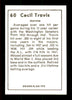 Cecil Travis Autographed 1978 Grand Slam Card #60 Washington Senators SKU #172093