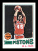 M.L. Carr Autographed 1977-78 Topps Card #47 Detroit Pistons SKU #167277