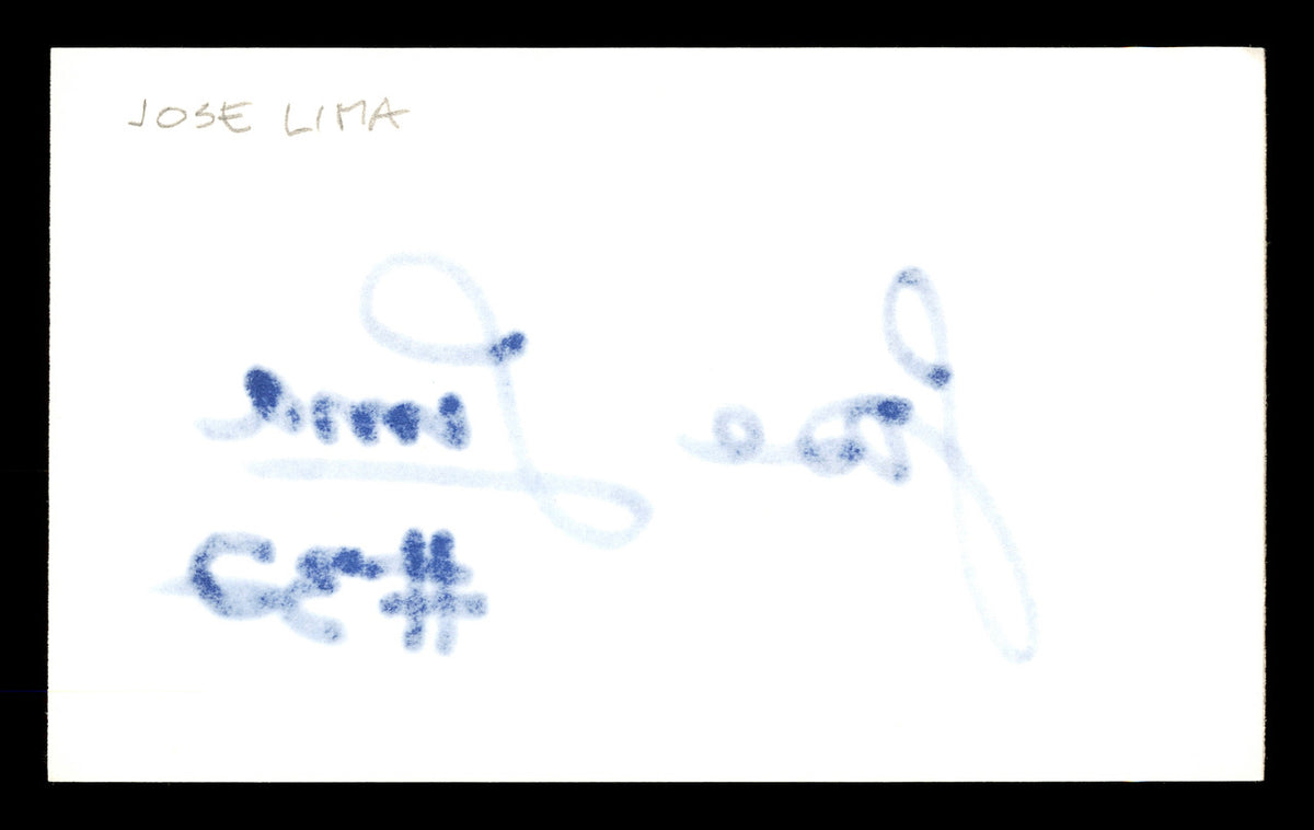 Jose Lima Autographed 3x5 Index Card Houston Astros SKU #174064