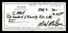Max McGee Autographed 2.75x6 Check Green Bay Packers SKU #174017