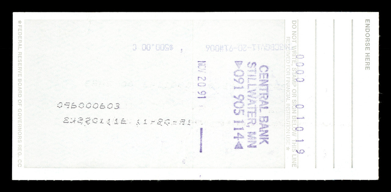 Max McGee Autographed 2.75x6 Check Green Bay Packers SKU #174020