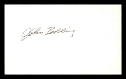 John Bolling Autographed 3x5 Index Card Philadelphia Phillies SKU #174091