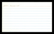 John Bolling Autographed 3x5 Index Card Philadelphia Phillies SKU #174091