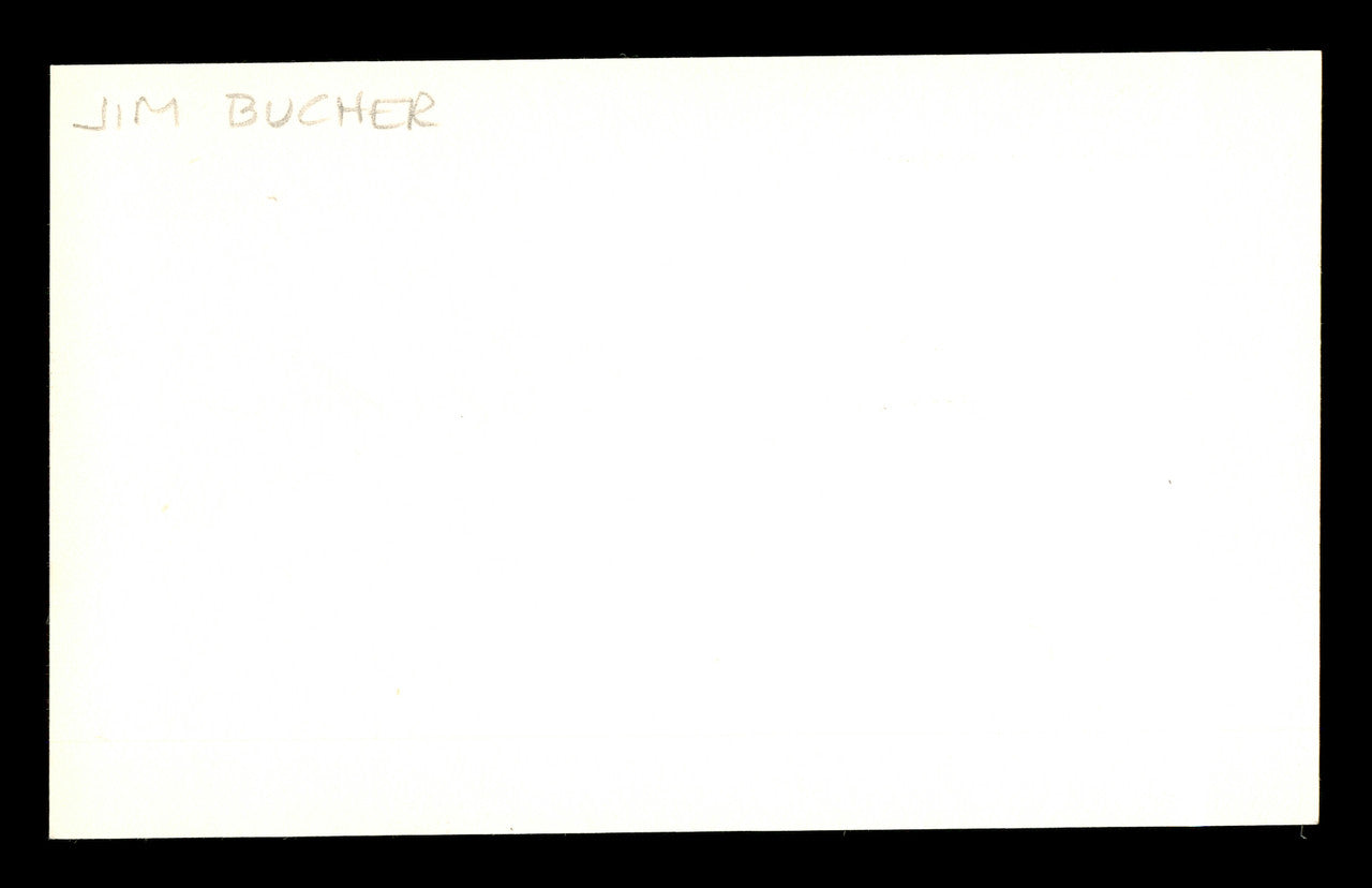 Jim Jimmy Bucher Autographed 3x5 Index Card Brooklyn Dodgers SKU #174094
