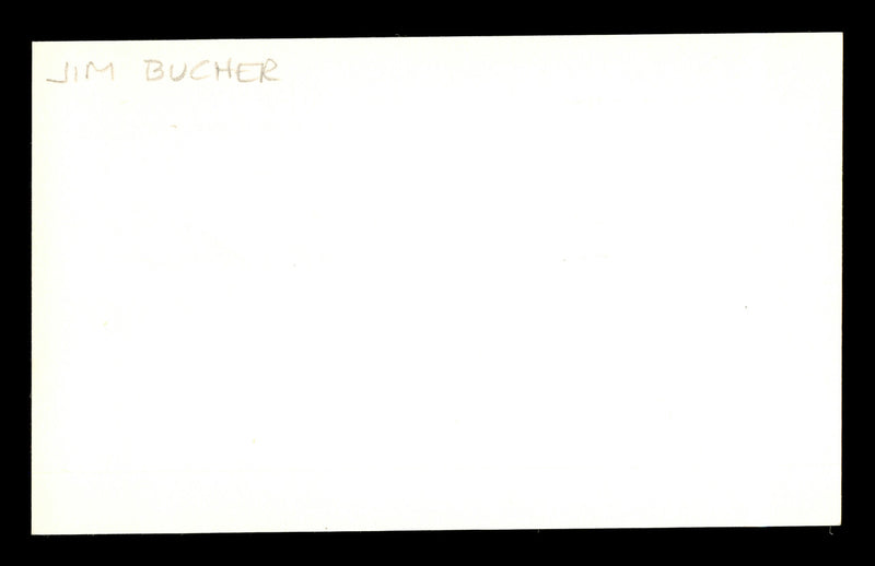 Jim Jimmy Bucher Autographed 3x5 Index Card Brooklyn Dodgers SKU #174094