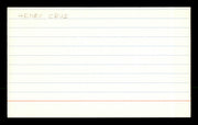 Henry Cruz Autographed 3x5 Index Card Los Angeles Dodgers SKU #174116