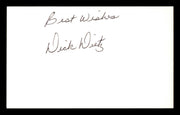 Dick Dietz Autographed 3x5 Index Card San Francisco Giants "Best Wishes " SKU #174127