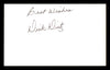 Dick Dietz Autographed 3x5 Index Card San Francisco Giants "Best Wishes " SKU #174127