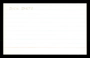 Dick Dietz Autographed 3x5 Index Card San Francisco Giants "Best Wishes " SKU #174127