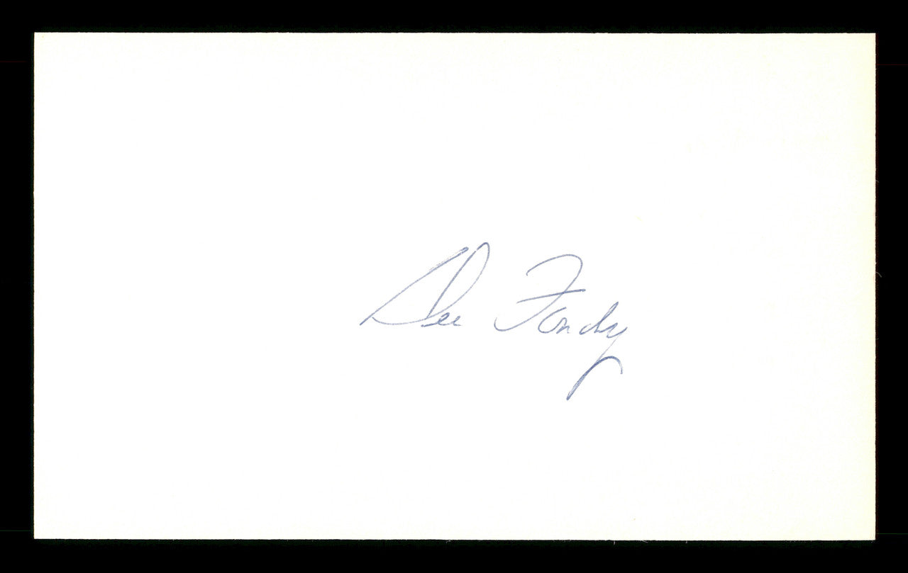Dee Fondy Autographed 3x5 Index Card Chicago Cubs SKU #174145
