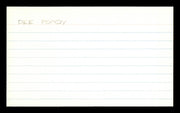 Dee Fondy Autographed 3x5 Index Card Chicago Cubs SKU #174145