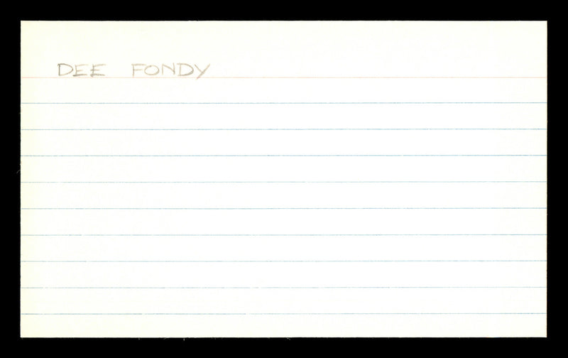 Dee Fondy Autographed 3x5 Index Card Chicago Cubs SKU #174145
