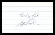 Ed Goodson Autographed 3x5 Index Card San Francisco Giants, Los Angeles Dodgers "Best of Luck" SKU #174150