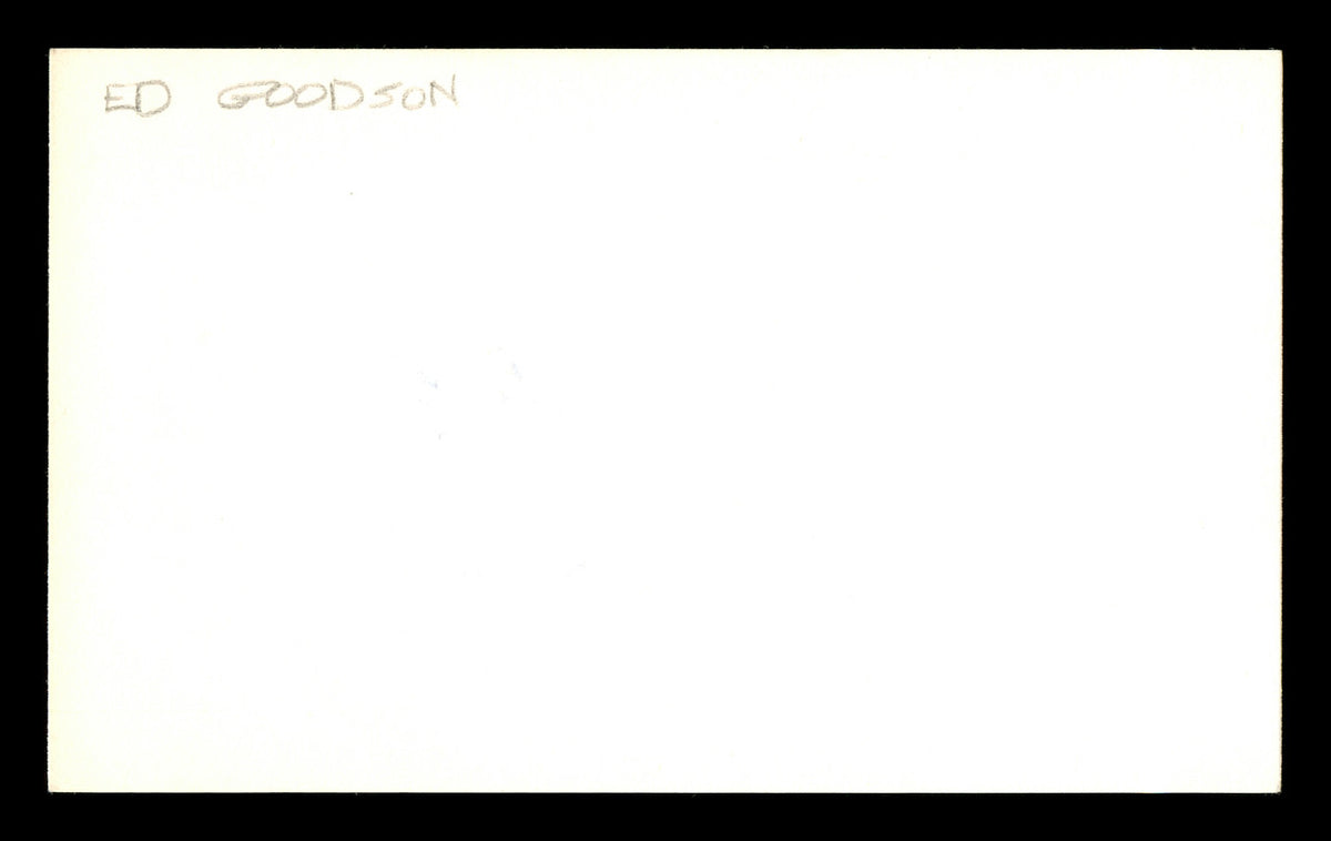 Ed Goodson Autographed 3x5 Index Card San Francisco Giants, Los Angeles Dodgers "Best of Luck" SKU #174150