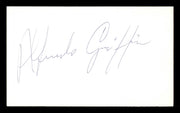 Alfredo Griffin Autographed 3x5 Index Card Toronto Blue Jays, Los Angeles Dodgers SKU #174151