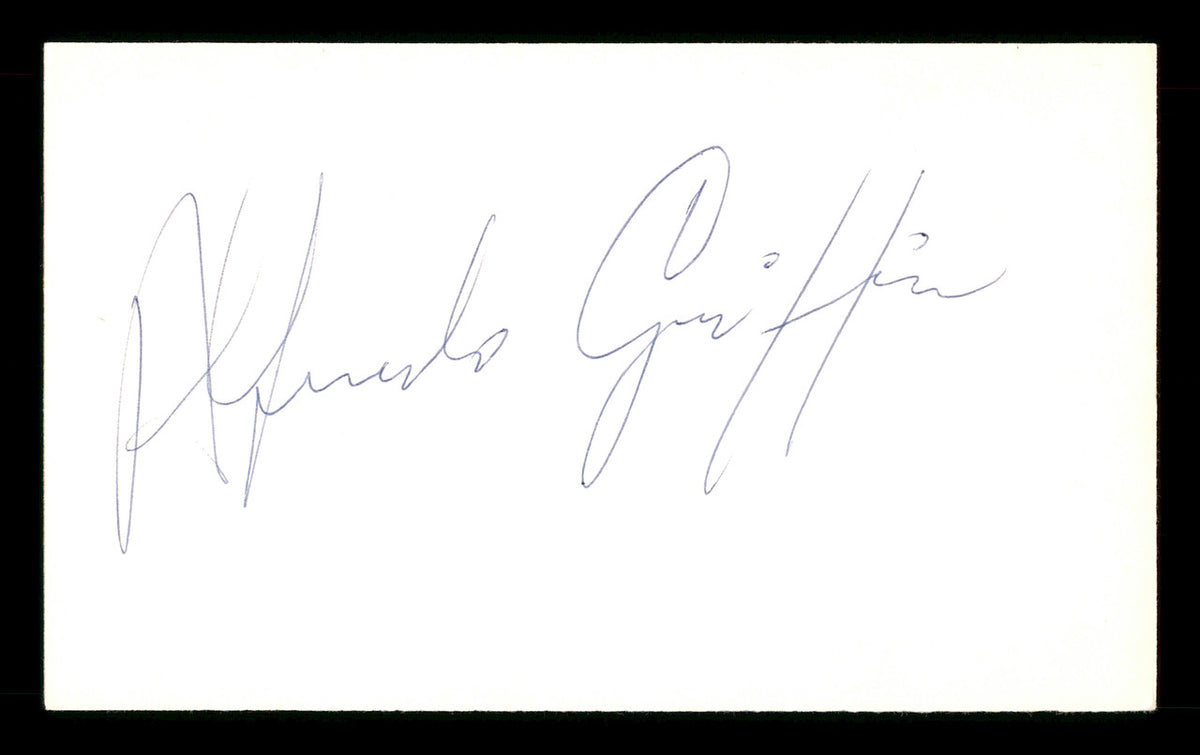 Alfredo Griffin Autographed 3x5 Index Card Toronto Blue Jays, Los Angeles Dodgers SKU #174151