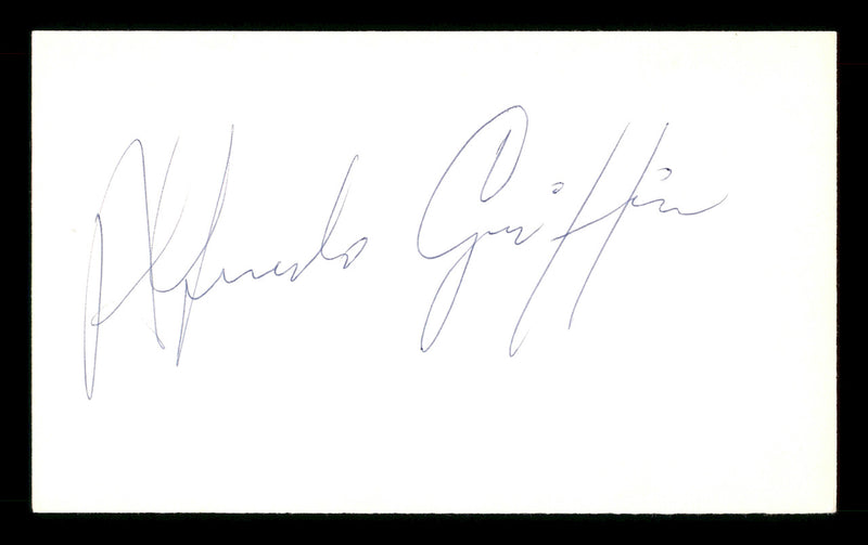 Alfredo Griffin Autographed 3x5 Index Card Toronto Blue Jays, Los Angeles Dodgers SKU #174151