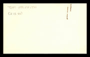 Tommy Griffith Autographed 3x5 Index Card Brooklyn Dodgers "Good Luck" SKU #174152