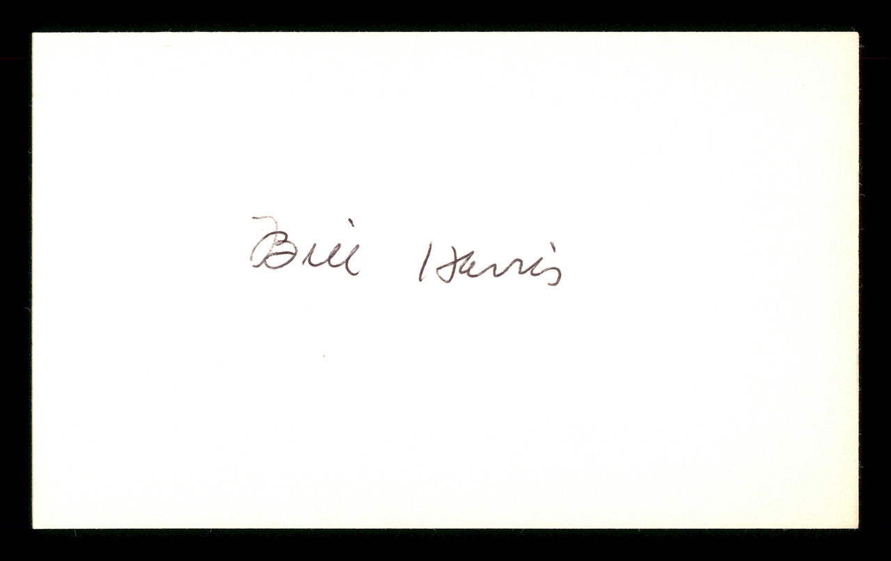 Bill Harris Autographed 3x5 Index Card Los Angeles Dodgers SKU #174156