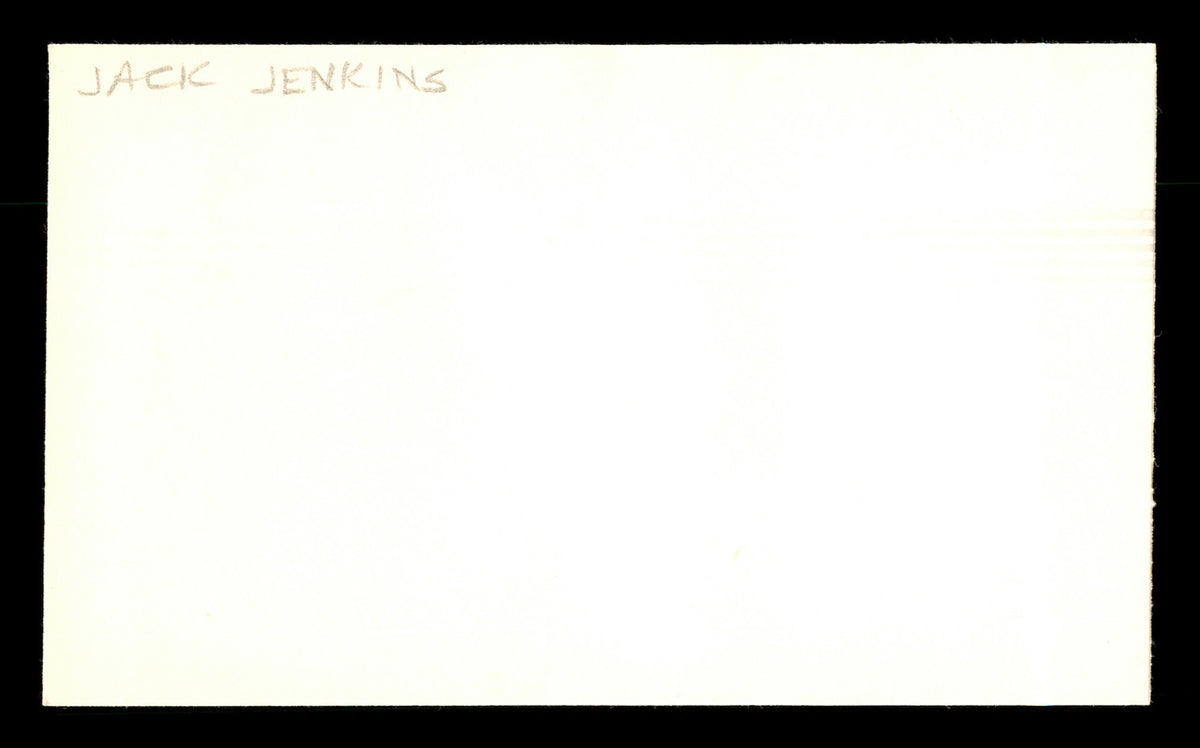 Jack Jenkins Autographed 3x5 Index Card Los Angeles Dodgers SKU #174170