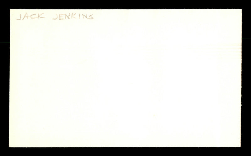 Jack Jenkins Autographed 3x5 Index Card Los Angeles Dodgers SKU #174170