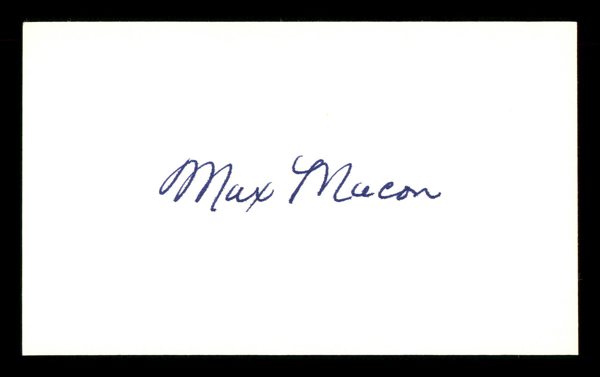 Max Macon Autographed 3x5 Index Card Brooklyn Dodgers SKU #174184