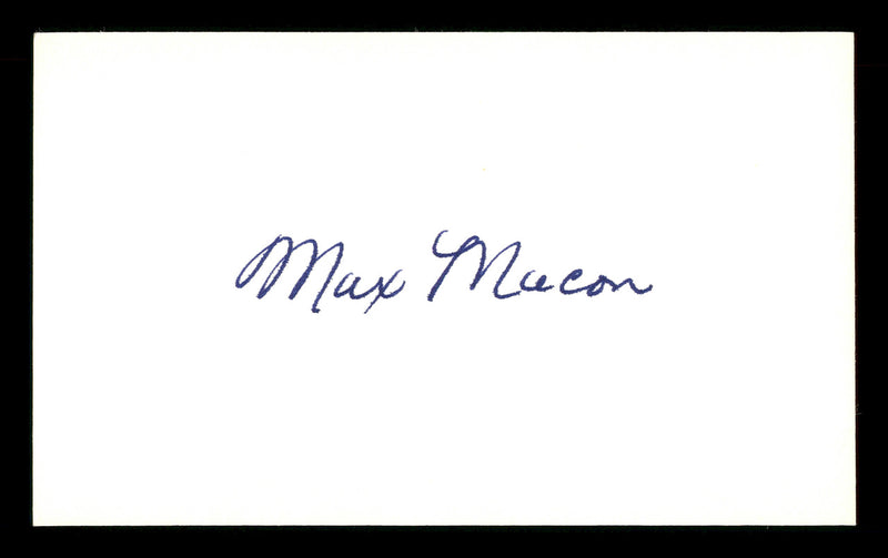 Max Macon Autographed 3x5 Index Card Brooklyn Dodgers SKU #174184